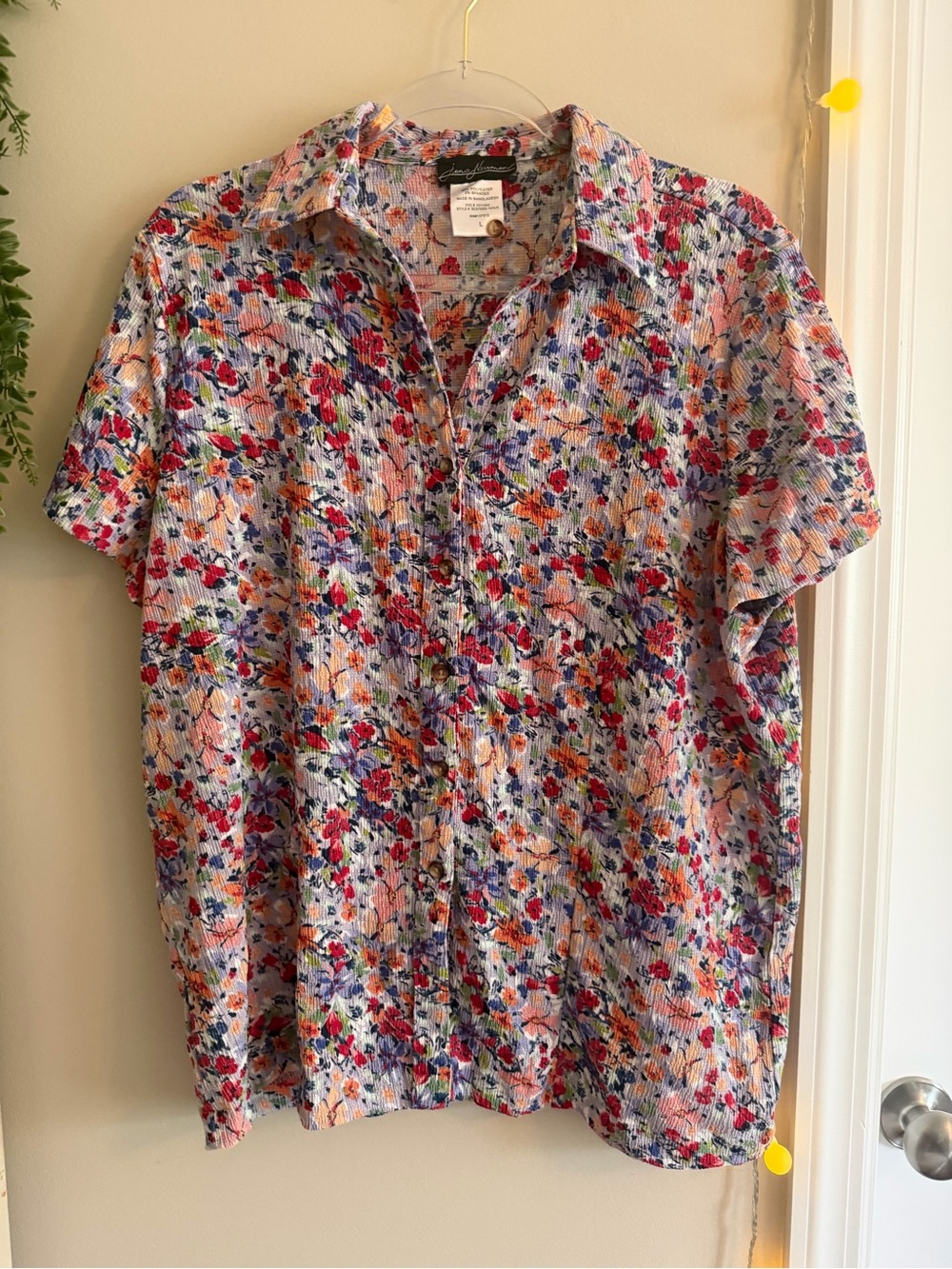 Floral Short-Sleeve Button-Up Shirt - Multi